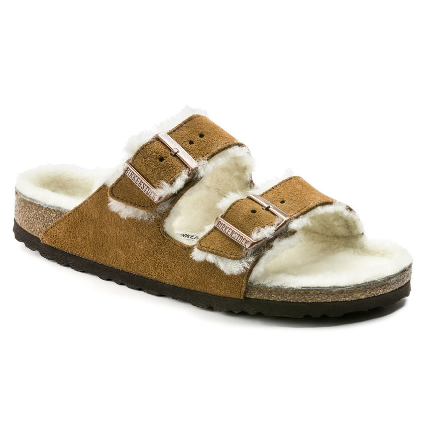 Arizona Shearling Suede Leather Mink – Mackinac Birkenstock