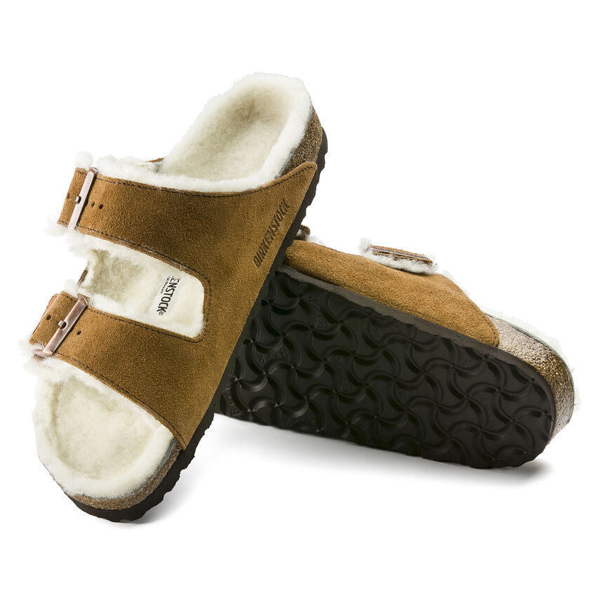 Arizona Shearling Suede Leather Mink – Mackinac Birkenstock