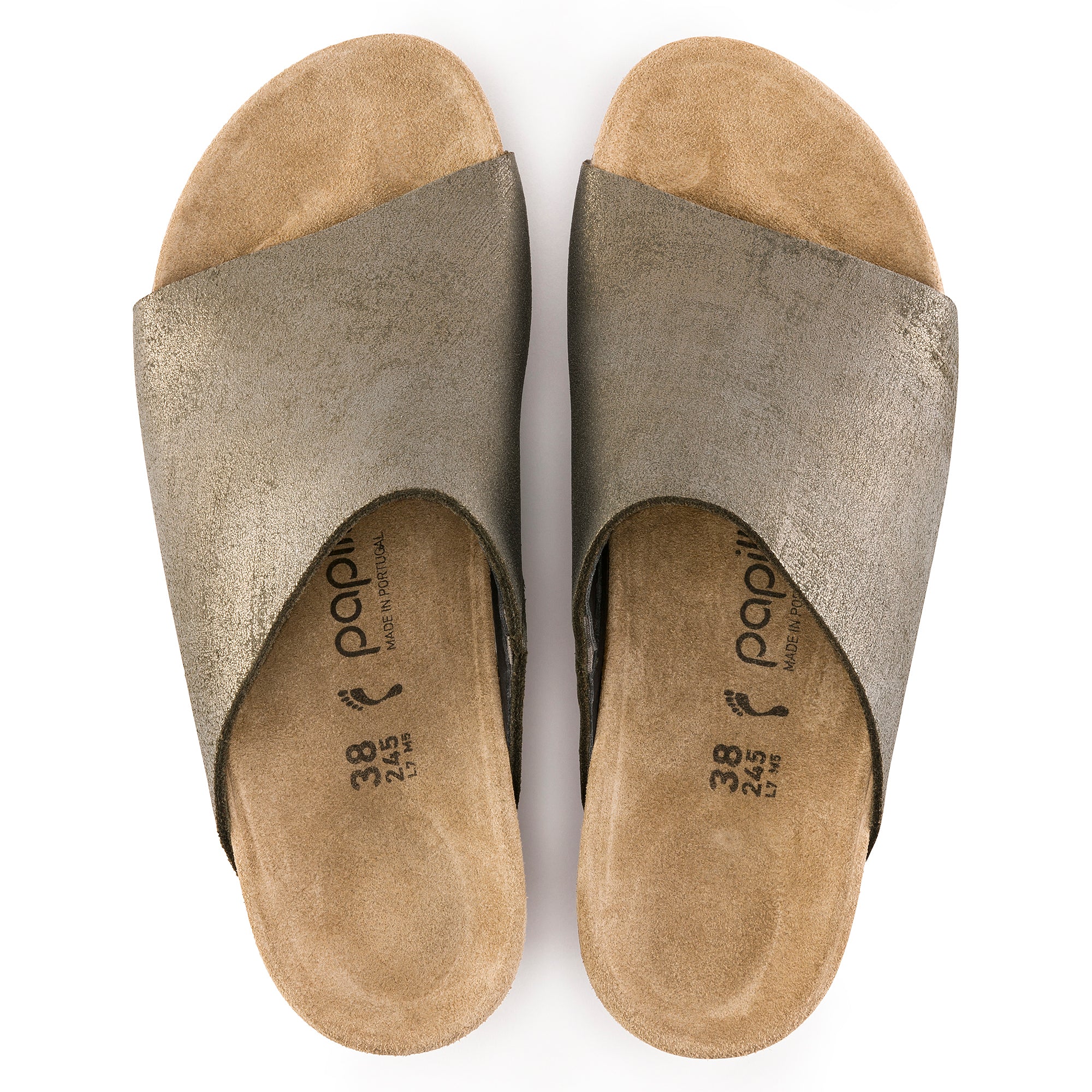 新品 未使用 BIRKENSTOCK NAMICA Birkenstock Namica Suede Leather Narrow in Washed Metallic
