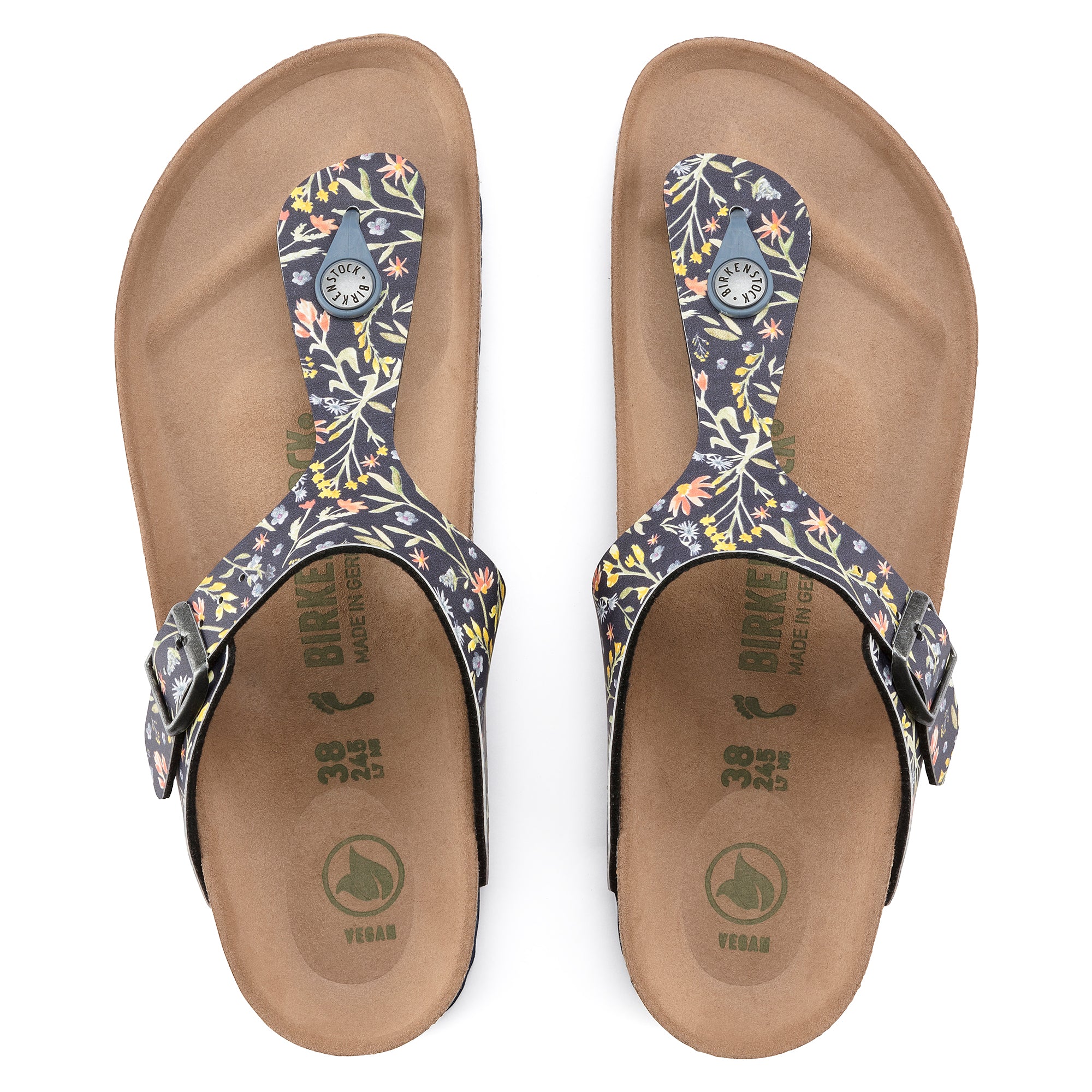 Birkenstocks Gizeh Birko-Flor Navy Blue Sandals Gizeh Braided | Oiled Leather | Navy – Birkenstock Midtown main image 2