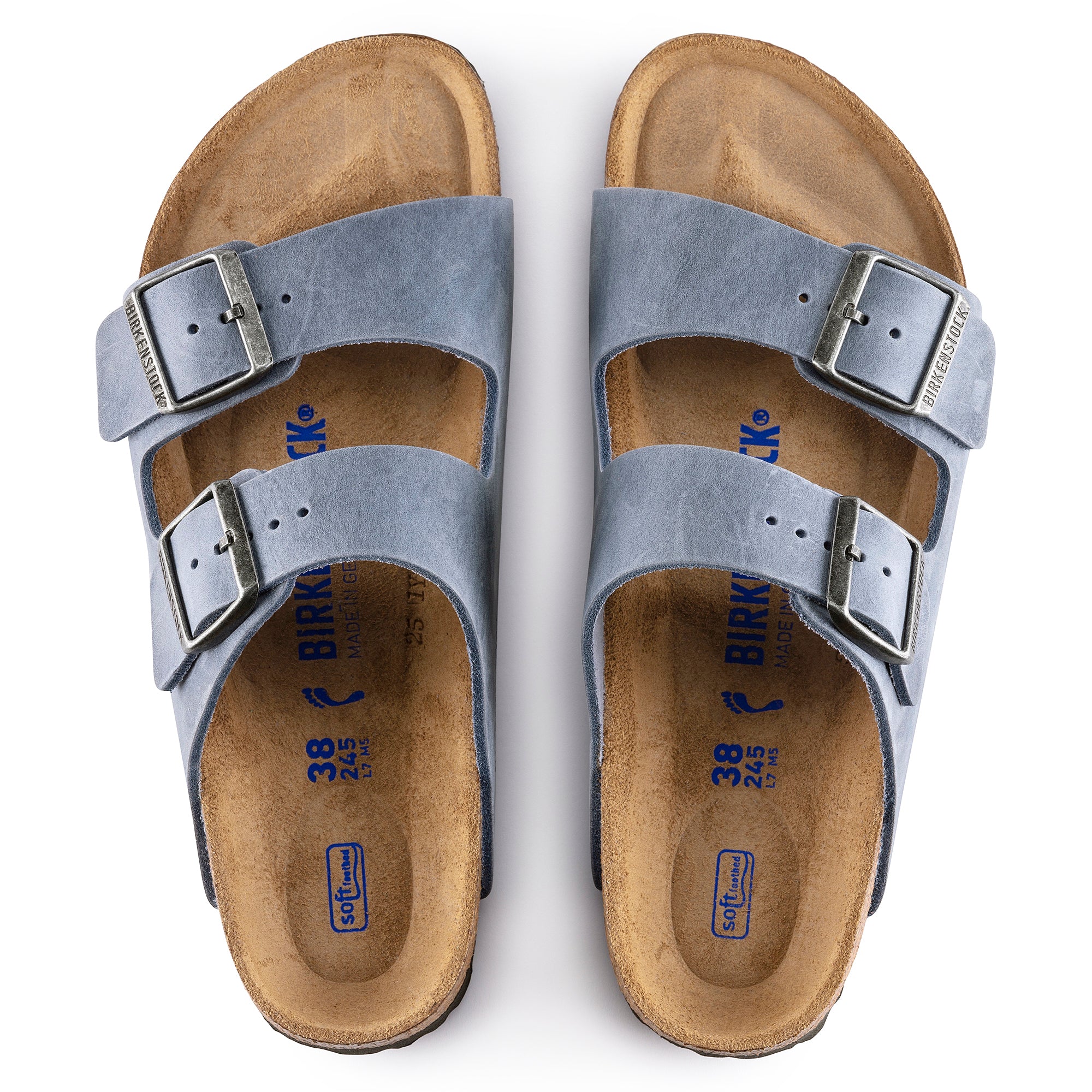 Arizona Dusty Blue Oiled Leather Soft Footbed N - Main Image