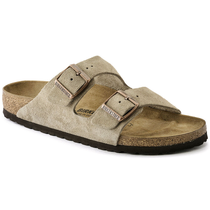 Arizona Soft Footbed Suede Leather Taupe – Mackinac Birkenstock