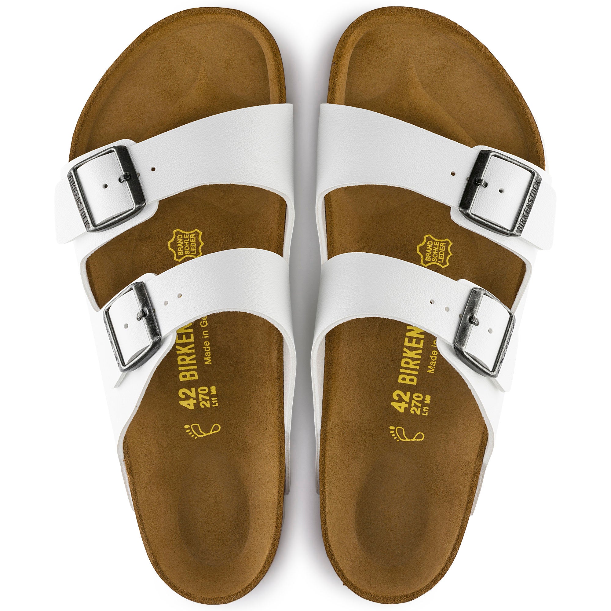 Arizona Birko-Flor White – Mackinac Birkenstock - Main Image