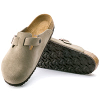 Boston Soft Footbed Suede Leather Taupe – Mackinac Birkenstock