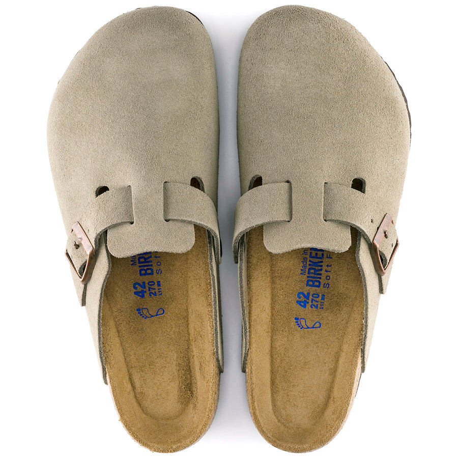 Boston Soft Footbed Suede Leather Taupe